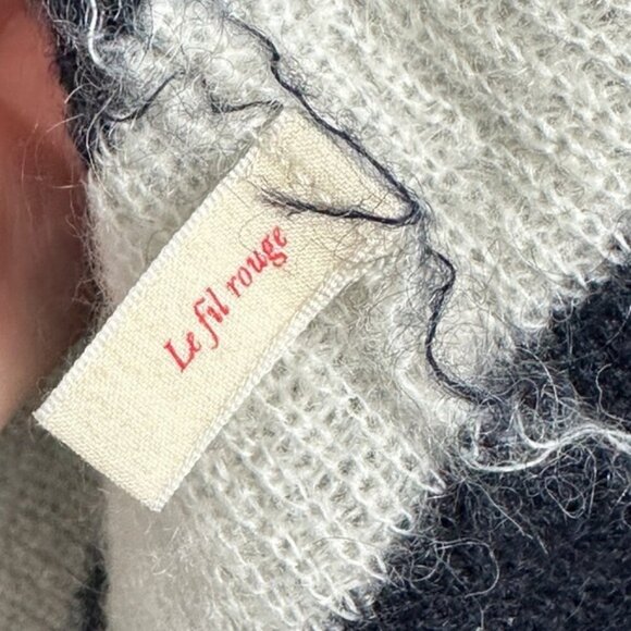 Sezane Nelson Jumper Sweater Striped Size Medium French Knit Mohair Alpaca Pull - Picture 12 of 16